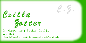 csilla zotter business card